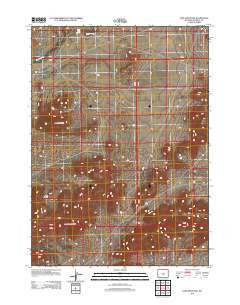Lone Mountain Wyoming Historical topographic map, 1:24000 scale, 7.5 X 7.5 Minute, Year 2012