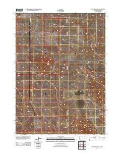 Lone Sand Hill Wyoming Historical topographic map, 1:24000 scale, 7.5 X 7.5 Minute, Year 2012