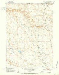 Lookout Butte SW Wyoming Historical topographic map, 1:24000 scale, 7.5 X 7.5 Minute, Year 1951