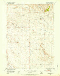 Lookout Butte Wyoming Historical topographic map, 1:24000 scale, 7.5 X 7.5 Minute, Year 1951