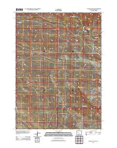 Lookout Butte Wyoming Historical topographic map, 1:24000 scale, 7.5 X 7.5 Minute, Year 2012
