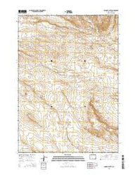 Lookout Butte Wyoming Current topographic map, 1:24000 scale, 7.5 X 7.5 Minute, Year 2015