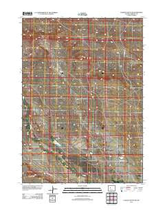 Lookout Butte SW Wyoming Historical topographic map, 1:24000 scale, 7.5 X 7.5 Minute, Year 2012
