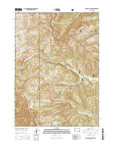 Lookout Mountain Wyoming Current topographic map, 1:24000 scale, 7.5 X 7.5 Minute, Year 2015