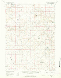 Lost Creek Butte Wyoming Historical topographic map, 1:62500 scale, 15 X 15 Minute, Year 1960