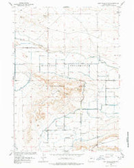 Lost Wells Butte Wyoming Historical topographic map, 1:24000 scale, 7.5 X 7.5 Minute, Year 1958