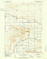 Lost Wells Butte Wyoming Historical topographic map, 1:24000 scale, 7.5 X 7.5 Minute, Year 1952