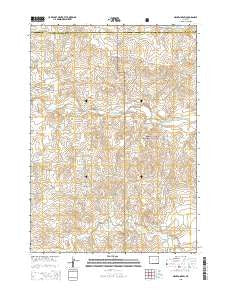 Macken Draw Wyoming Current topographic map, 1:24000 scale, 7.5 X 7.5 Minute, Year 2015