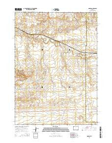 Madden Wyoming Current topographic map, 1:24000 scale, 7.5 X 7.5 Minute, Year 2015