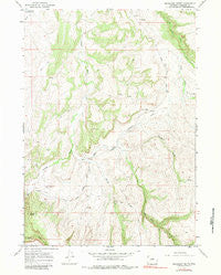 Mahogany Butte Wyoming Historical topographic map, 1:24000 scale, 7.5 X 7.5 Minute, Year 1967