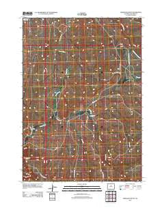 Mahogany Butte Wyoming Historical topographic map, 1:24000 scale, 7.5 X 7.5 Minute, Year 2012