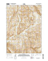 Mahogany Butte Wyoming Current topographic map, 1:24000 scale, 7.5 X 7.5 Minute, Year 2015