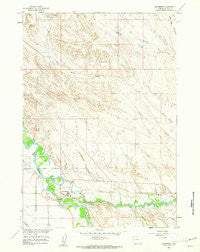 Manderson Wyoming Historical topographic map, 1:24000 scale, 7.5 X 7.5 Minute, Year 1960