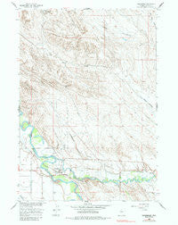 Manderson Wyoming Historical topographic map, 1:24000 scale, 7.5 X 7.5 Minute, Year 1960