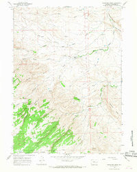 Maneater Creek Wyoming Historical topographic map, 1:24000 scale, 7.5 X 7.5 Minute, Year 1964