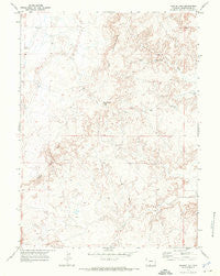 Manuel Gap Wyoming Historical topographic map, 1:24000 scale, 7.5 X 7.5 Minute, Year 1970