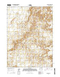Manuel Gap Wyoming Current topographic map, 1:24000 scale, 7.5 X 7.5 Minute, Year 2015