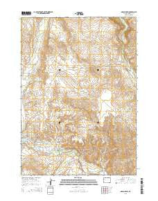 Mason Draw Wyoming Current topographic map, 1:24000 scale, 7.5 X 7.5 Minute, Year 2015