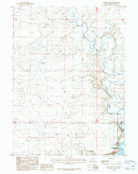 Massacre Hill Wyoming Historical topographic map, 1:24000 scale, 7.5 X 7.5 Minute, Year 1987