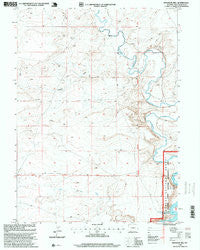 Massacre Hill Wyoming Historical topographic map, 1:24000 scale, 7.5 X 7.5 Minute, Year 1996