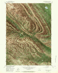 Maverick Spring Wyoming Historical topographic map, 1:24000 scale, 7.5 X 7.5 Minute, Year 1951