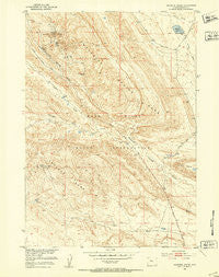 Maverick Spring Wyoming Historical topographic map, 1:24000 scale, 7.5 X 7.5 Minute, Year 1951