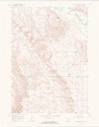 McDermotts Butte Wyoming Historical topographic map, 1:24000 scale, 7.5 X 7.5 Minute, Year 1967