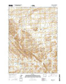 McRae Gap Wyoming Current topographic map, 1:24000 scale, 7.5 X 7.5 Minute, Year 2015