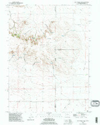 Mc Compsey Pass Wyoming Historical topographic map, 1:24000 scale, 7.5 X 7.5 Minute, Year 1990