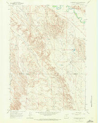 Mc Dermotts Butte Wyoming Historical topographic map, 1:24000 scale, 7.5 X 7.5 Minute, Year 1967