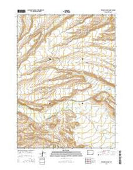 Meadow Canyon Wyoming Current topographic map, 1:24000 scale, 7.5 X 7.5 Minute, Year 2015
