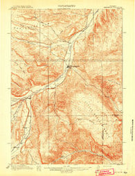 Meeteetse Wyoming Historical topographic map, 1:62500 scale, 15 X 15 Minute, Year 1913