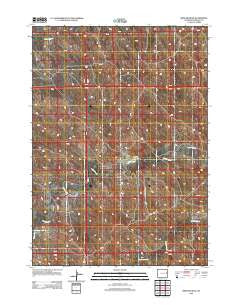 Mercer Draw Wyoming Historical topographic map, 1:24000 scale, 7.5 X 7.5 Minute, Year 2012
