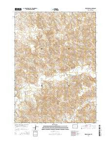 Mercer Draw Wyoming Current topographic map, 1:24000 scale, 7.5 X 7.5 Minute, Year 2015