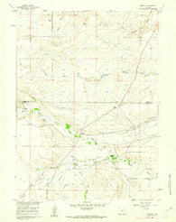Meriden Wyoming Historical topographic map, 1:24000 scale, 7.5 X 7.5 Minute, Year 1960