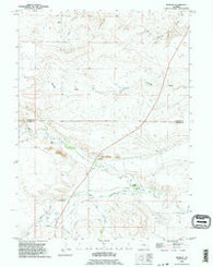 Meriden Wyoming Historical topographic map, 1:24000 scale, 7.5 X 7.5 Minute, Year 1990