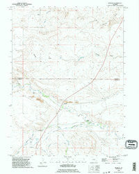 Meriden Wyoming Historical topographic map, 1:24000 scale, 7.5 X 7.5 Minute, Year 1990