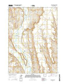 Mesa Spring Wyoming Current topographic map, 1:24000 scale, 7.5 X 7.5 Minute, Year 2015