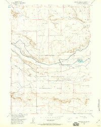 Mexican Pass SW Wyoming Historical topographic map, 1:24000 scale, 7.5 X 7.5 Minute, Year 1958