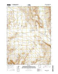 Mexican Flats Wyoming Current topographic map, 1:24000 scale, 7.5 X 7.5 Minute, Year 2015