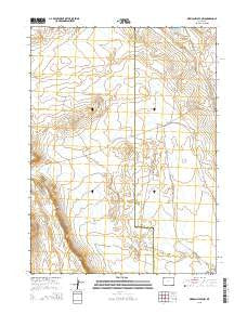 Mexican Flats NW Wyoming Current topographic map, 1:24000 scale, 7.5 X 7.5 Minute, Year 2015