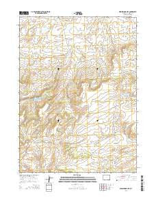 Middlewood Hill Wyoming Current topographic map, 1:24000 scale, 7.5 X 7.5 Minute, Year 2015