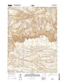 Midway Wyoming Current topographic map, 1:24000 scale, 7.5 X 7.5 Minute, Year 2015