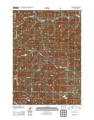 Milk Creek Wyoming Historical topographic map, 1:24000 scale, 7.5 X 7.5 Minute, Year 2012