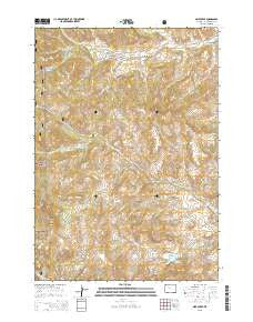 Milk Creek Wyoming Current topographic map, 1:24000 scale, 7.5 X 7.5 Minute, Year 2015