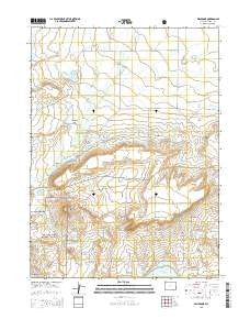 Millbrook Wyoming Current topographic map, 1:24000 scale, 7.5 X 7.5 Minute, Year 2015