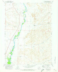 Milleson Draw Wyoming Historical topographic map, 1:24000 scale, 7.5 X 7.5 Minute, Year 1969