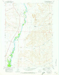Milleson Draw Wyoming Historical topographic map, 1:24000 scale, 7.5 X 7.5 Minute, Year 1969