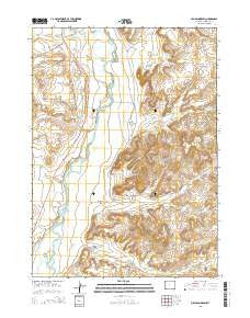 Milleson Draw Wyoming Current topographic map, 1:24000 scale, 7.5 X 7.5 Minute, Year 2015