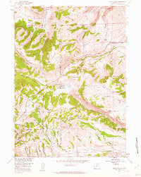 Miners Delight Wyoming Historical topographic map, 1:24000 scale, 7.5 X 7.5 Minute, Year 1954